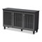 Baxton Studio Fernanda Dark Gray 3-Door Wooden Entryway Shoe Storage Wide Cabinet 152-9166 - alternate 1